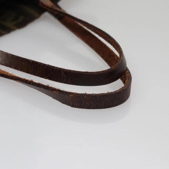 FENDI Zucca Canvas Hand Bag Brown Black Auth - Picture 7 of 16